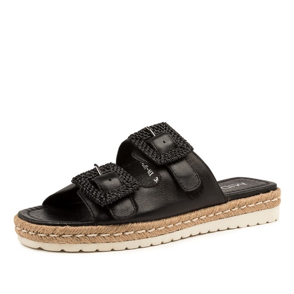 ALOHAS Shoes - Midas Singe Black Leather Size 39 (8/8.5)